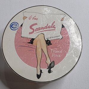 Vintage Rosanna Le Bas Scandale "Think Pink" Coasters (Set of 4)